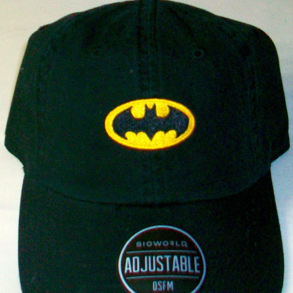 Batman embroidered adjustable canvas baseball hat